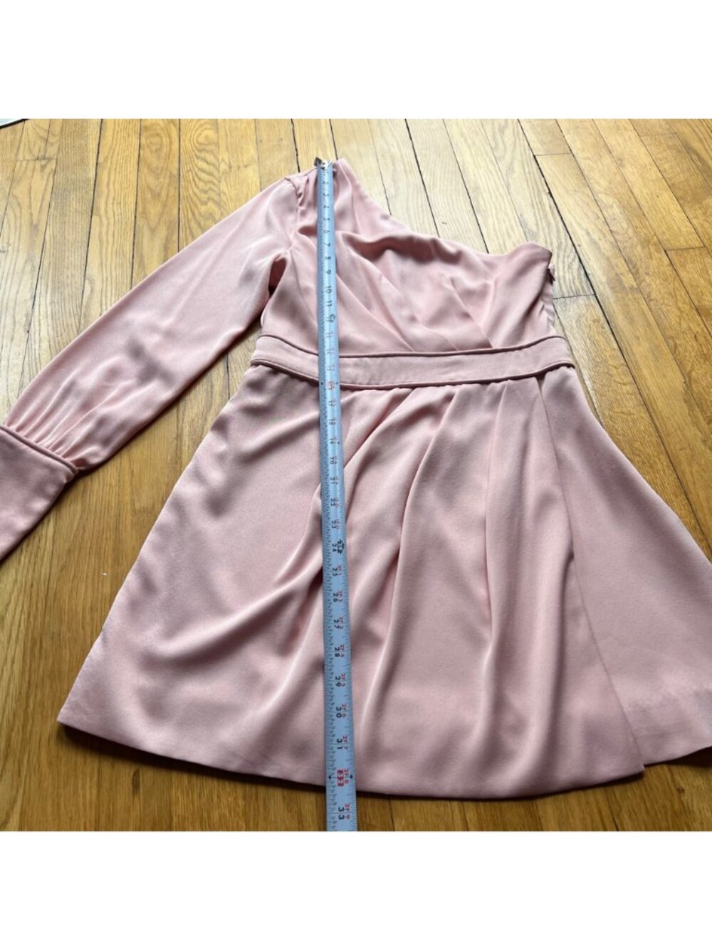 NBD x Revolve Size M Ballet Pink Elijah One Shoulder Pleated Mini Party Dress - Picture 10 of 16